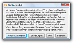 Screenshot für WinLock